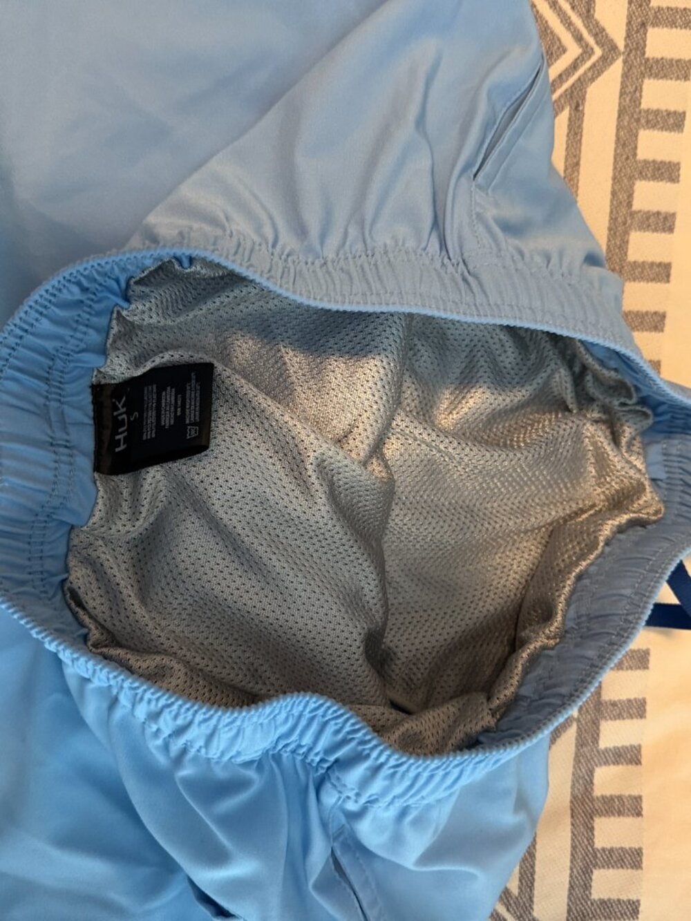 Pair of Blue HUK Swim Shorts Small with Mesh Liner Great Bathing suits 2 for 1 - Picture 14 of 16